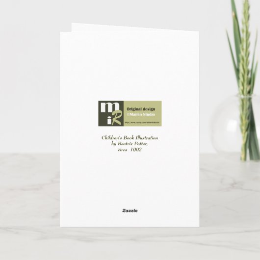 Vintage Bunny Custom Ostergrösse Karten (Rückseite)