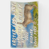 Vintage Bunny Easter Egg Hunt Banner (Vertikal)