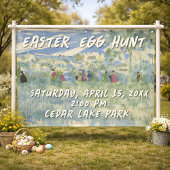 Vintage Bunny Easter Egg Hunt Banner