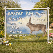 Vintage Bunny Easter Egg Hunt Banner