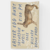 Vintage Bunny Easter Egg Hunt Banner (Vertikal)