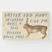 Vintage Bunny Easter Egg Hunt Banner (Horizontal)