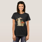 Vintage Bunny & Mushroom Artwork T-Shirt (Vorne ganz)