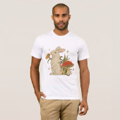 Vintage Bunny & Mushroom Artwork T-Shirt (Vorne ganz)
