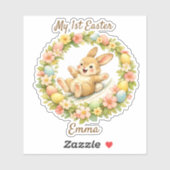 Vintage Bunny My First Easter Aufkleber (Blatt)