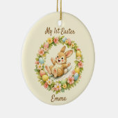 Vintage Bunny My First Easter Keramik Ornament (Rechts)