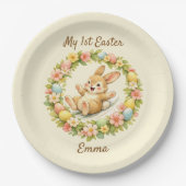 Vintage Bunny My First Easter Pappteller (Vorderseite)