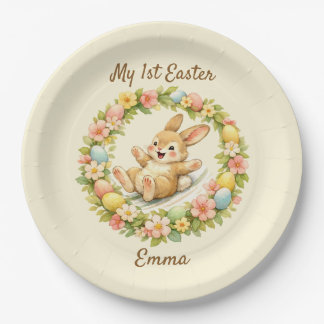 Vintage Bunny My First Easter Pappteller