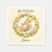 Vintage Bunny My First Easter Serviette (Vorderseite)