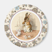Vintage Bunny Oaster Gift Magnete Magnet (Vorne)