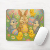 Vintage Bunny/Rabbit Easter Egg/Spring  Mousepad (Mit Mouse)
