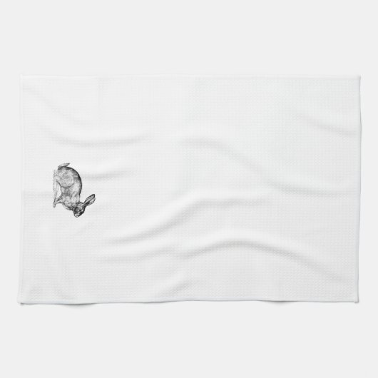 Vintage Bunny Rabbit Küchenhandtücher Geschirrtuch (Horizontal)