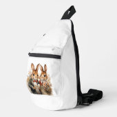 Vintage Bunny Sling Tasche (Rechte Ecke)