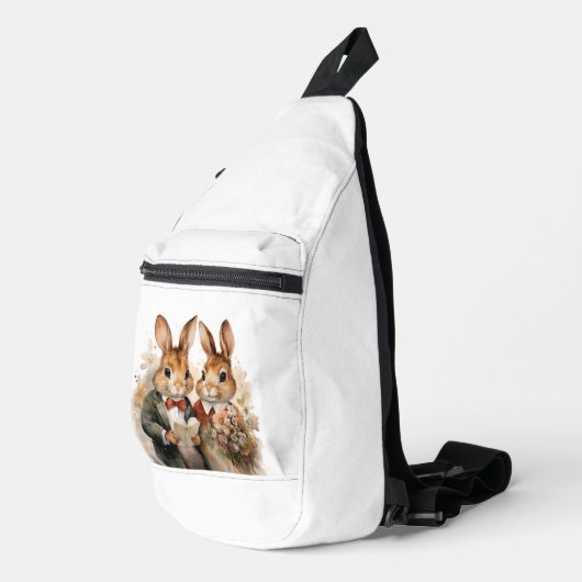 Vintage Bunny Sling Tasche (Rechte Ecke)