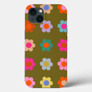 Vintage bunte Blumen abstrakt Retro-Blumen Case-Mate iPhone Hülle