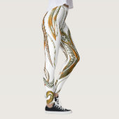 Vintage bunte Krake, Tintenfisch Leggings (Rechts)