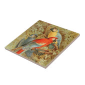 Vintage bunte Macaws Fliese (Seite)