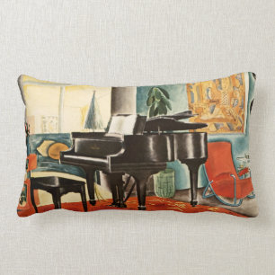 Vintage bunte Steinway Lendenkissen