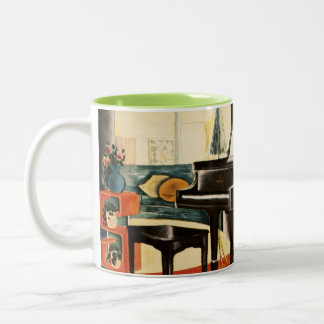 Vintage bunte Steinway Zweifarbige Tasse