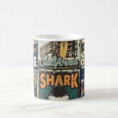 Vintage bunte Surfplakate Set mit Surfbus Kaffeetasse (Mittel)