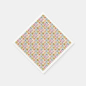 Vintage Bunte trendige Blumen Muster Geburtstag p Serviette (Ecke)