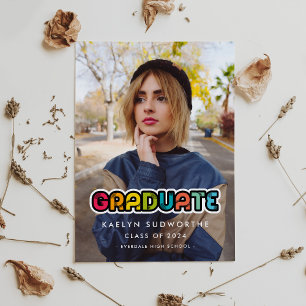 Vintage bunte Typografie Abschluss Foto Ankündigung