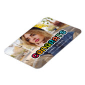 Vintage bunte Typografie Foto Abschluss Magnet (Linke Seite)