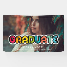 Vintage bunte Typografie Foto Graduate Banner