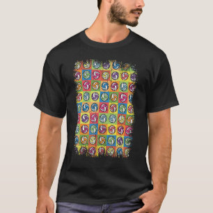 Vintage Bunte Volleyball Niedlich Colorsplash Ball T-Shirt