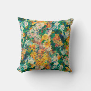 Vintage Bunter Chrysanthemen Garten Kissen