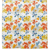 Vintage buntes Blumenmuster Duschvorhang (Vorderseite)