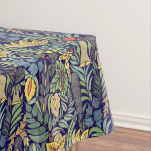 Vintage buntes Blumenmuster Tischdecke
