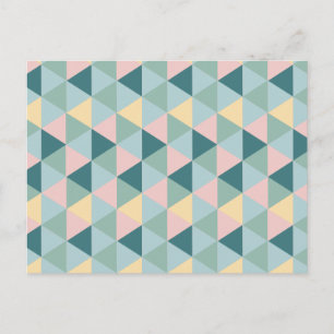 Vintage buntes Dreiecksmuster Postkarte