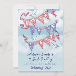 Vintage Bunting Wedding Invitations Einladung
