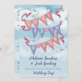 Vintage Bunting Wedding Invitations Einladung (Vorne/Hinten)