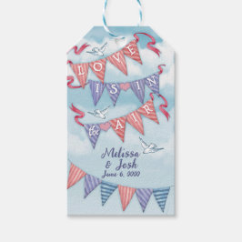 Vintage Bunting Wedding or Shower Favor Tags Geschenkanhänger