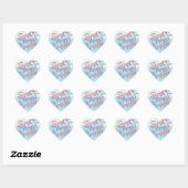Vintage Bunting Wedding or Shower Heart Stickers (Blatt)
