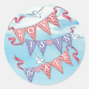 Vintage Bunting Wedding Verlobung Shower Stickers