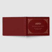 Vintage Burgund-Islamische Hochzeit Gästebuch (Voll)