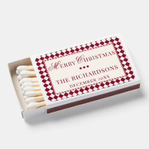 Vintage-Burgunder-Karo-Weihnachten
