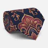 Vintage Burgunder Paisley Krawatte (Gerollt)