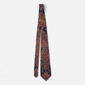 Vintage Burgunder Paisley Krawatte (Rückseite)