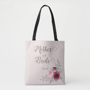 Vintage-Burgunder-Rosen-Blumen-Mutter-der-Braut Tasche