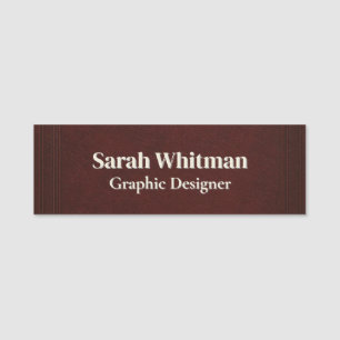 Vintage-Burgunder-Wein-Leder-Textur-Business Namensschild