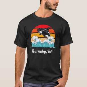 Vintage Burnaby BC Beunruhigte Orca Killer Whale S T-Shirt
