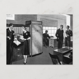Vintage-Büro, Büro für leitende Geschäftsleute Postkarte