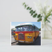 Vintage-Bus Postkarte (Stehend Vorderseite)