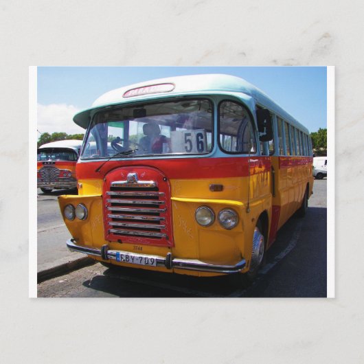 Vintage-Bus Postkarte (Vorderseite)
