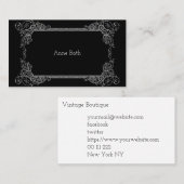 Vintage Business Card Eleganter Rahmen Visitenkarte (Vorne/Hinten)