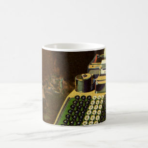 Vintage Business Comptometer Buchhaltungsrechner Kaffeetasse